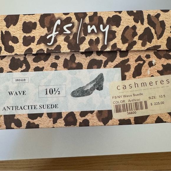 FRENCH SOLE Wave Suede Anthracite Gray Block Heel Pumps 2.5” with Box Size 10.5 - Picture 2 of 15